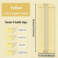 1pc Manual 4-in-1 Bidirectional Paper Cutter with 4 Blades -  Portable Office School Home Use, Precision Cutting Tool