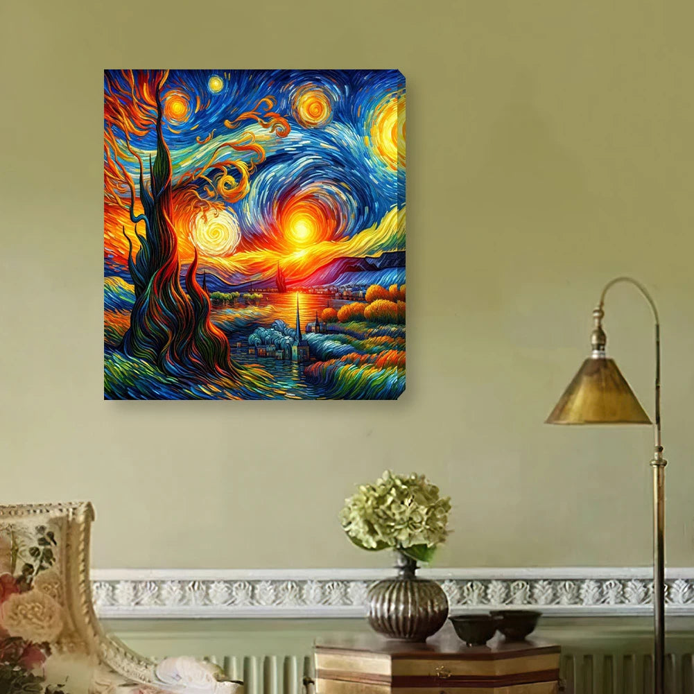Oil Painting Frame Decorative Floating Picture Frame with Adhesive Wooden Hanging Frame for Home Office Decor