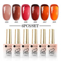 UR SUGAR 6 Colors Jelly Nude Pink Gel Nail Polish Spring Summer Fall Winter Semi Permanent Soak Off UV&LED Gel Nail Art Varnish