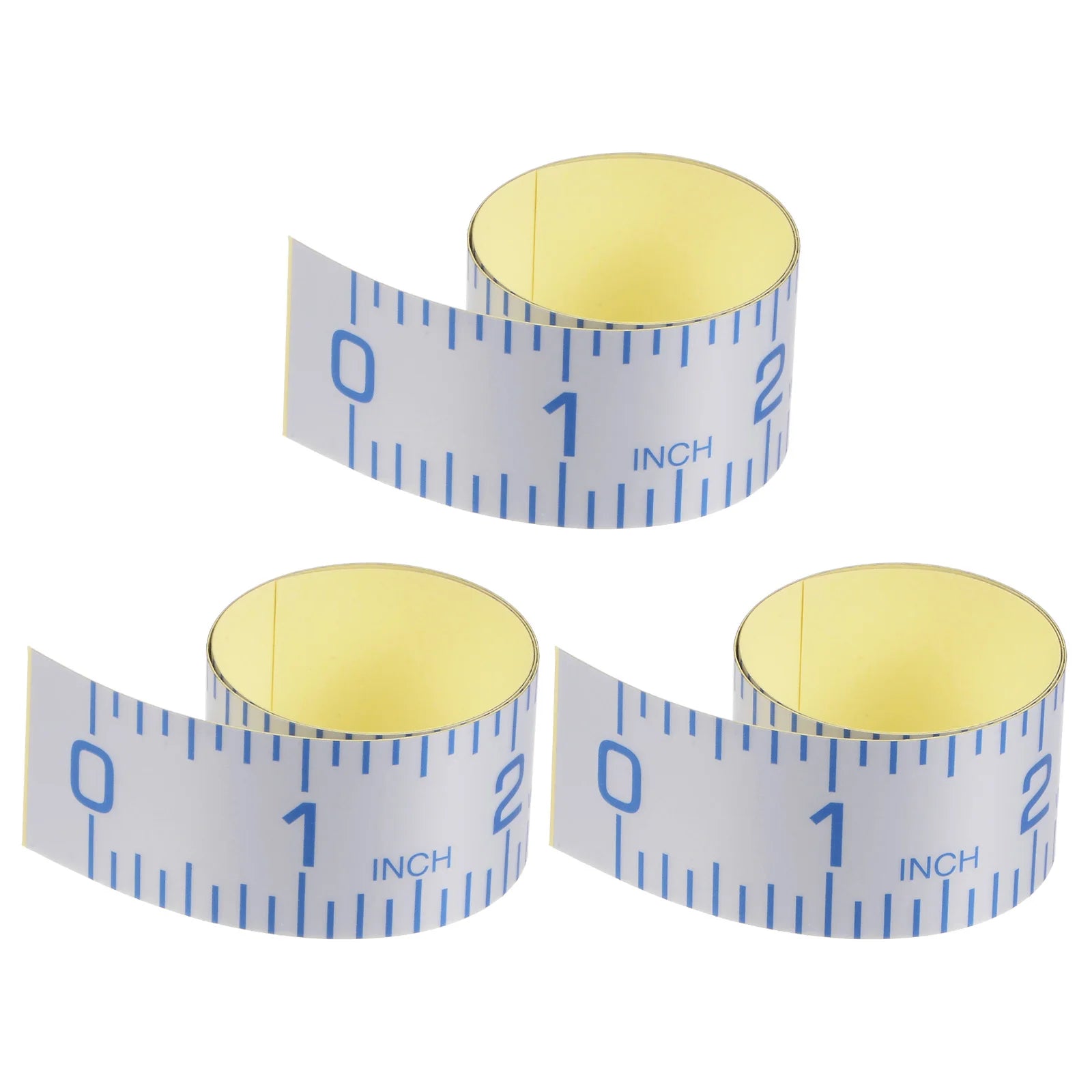 3pcs Self Adhesive Measuring Tape 12 Inch English Reading Waterproof Dustproof Wear-Resistant Peel and Stick Tape Measure