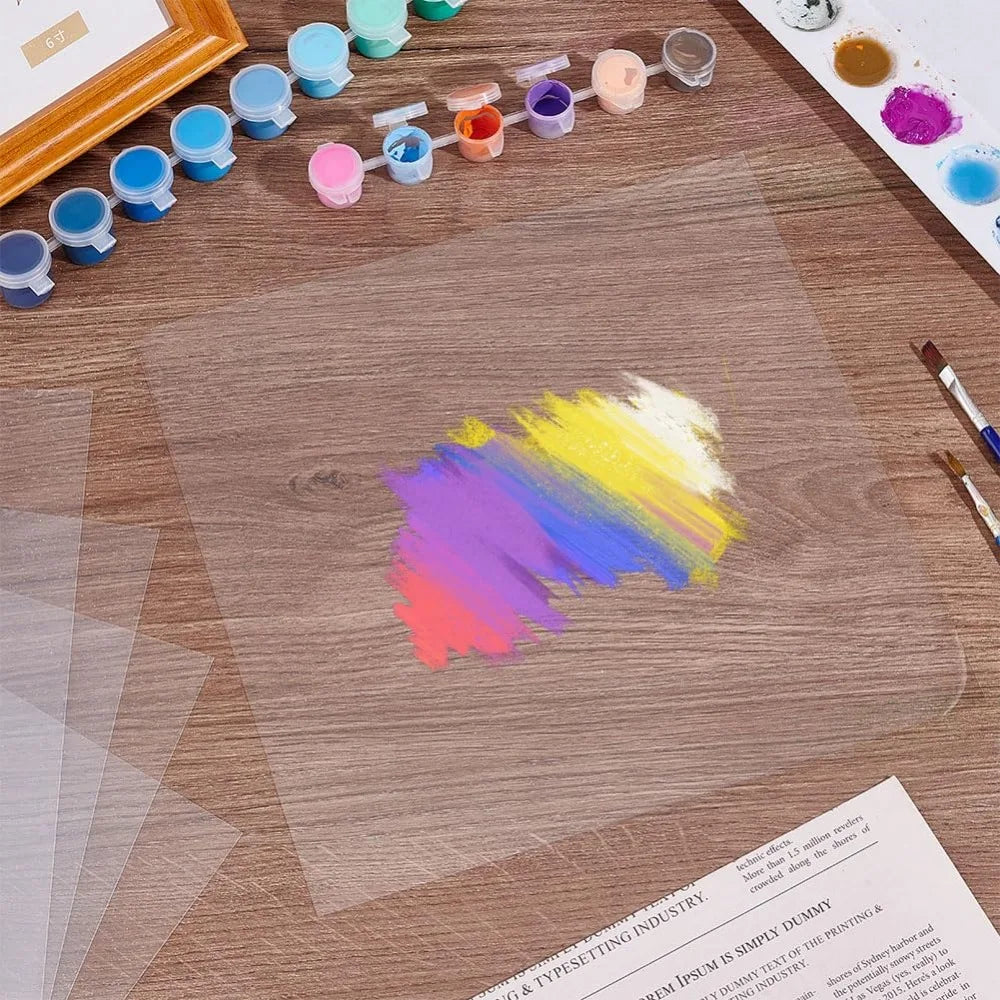 10 Sheets Clear PET Sheet 9.84 x 9.84 Inch Transparent 0.2mm Thin Plastic Sheets Thin Acrylic Panel for Crafts Picture Frames