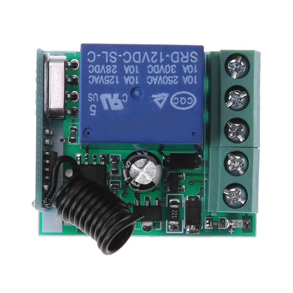 Gate Remote Control Switch Relay Receiver 1CH Controller DC12V Universal Remote Control for LED Electronic Lock
