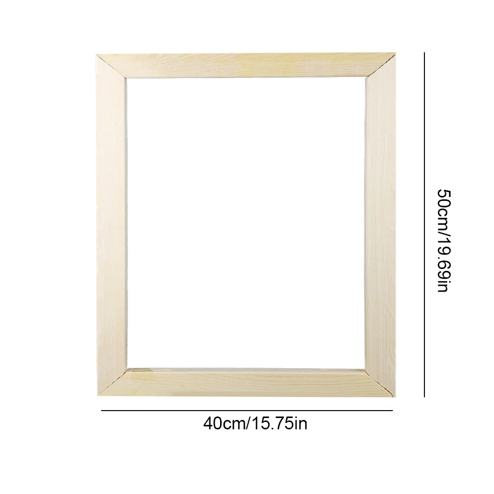 Oil Painting Frame Decorative Floating Picture Frame with Adhesive Wooden Hanging Frame for Home Office Decor