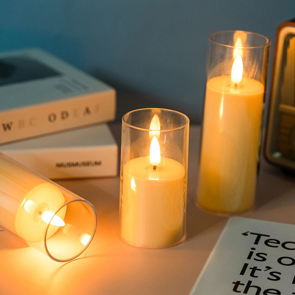 LED Candles Lights Flameless Electronic Candle Lamp Battery Operated Decorative Candle Lamp for Christmas Party Decor