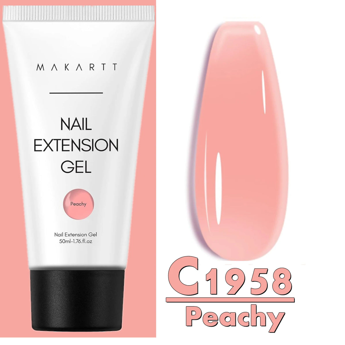 Makartt Poly Nail Extension Gel for Nails ,Clear Pink Builder & Sculting Soak Off Hard Gel for Strong Natural Look for Beginer