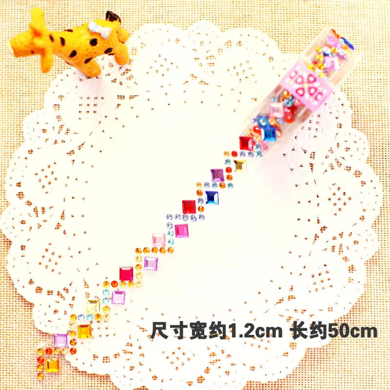 5 self crystal rhinestone sticker rolls with sparkling diamond texture mobile phones photo albums DIY decorative materials