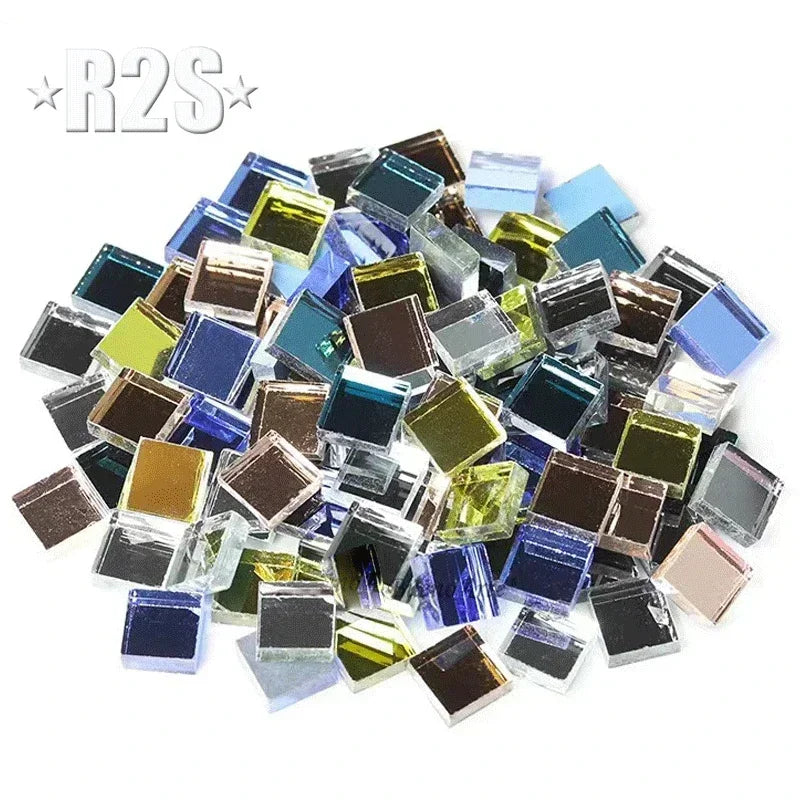 100g Glass Mirror Mosaic Tiles Bulk Diamond Shape DIY Craft Handcrafted Accessory Home Wall Artwork Decor Supplies arte