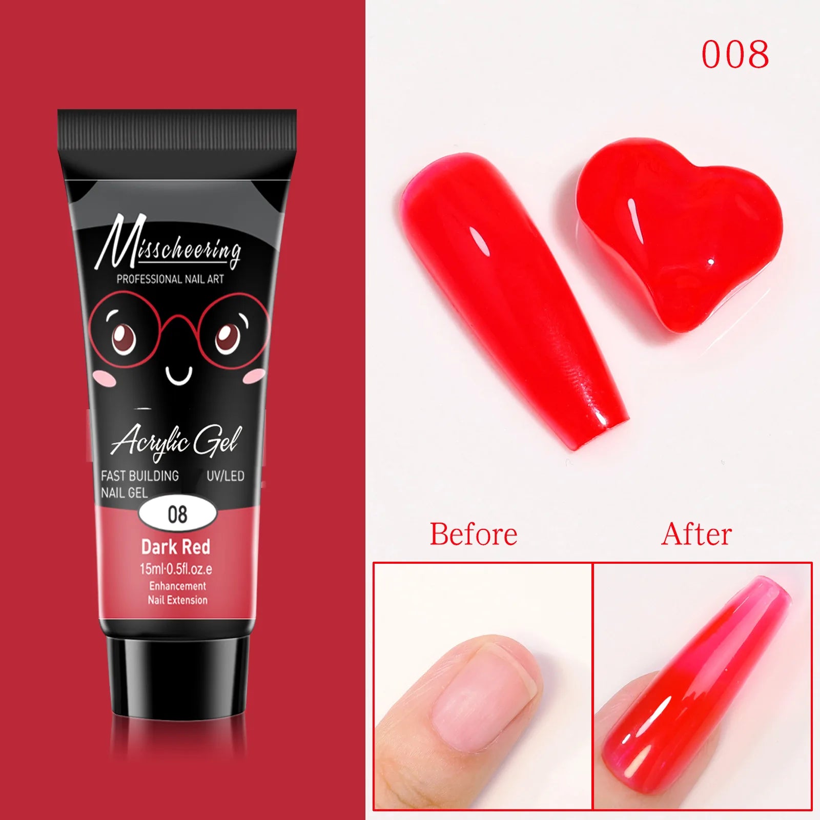 Nail Extension Gel Kit, 12 Colors Extension Nail Extension Gel Set Soak Off UV Gel For All In One Kit Builder Nail Gel Gift