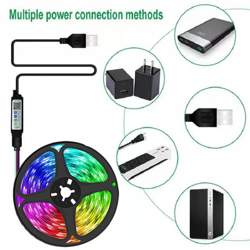 4-16ft Led Lights For Bedroom, LED Strip Lights With Remote Control RGB LED Strip, LED Lights For Room Home Party