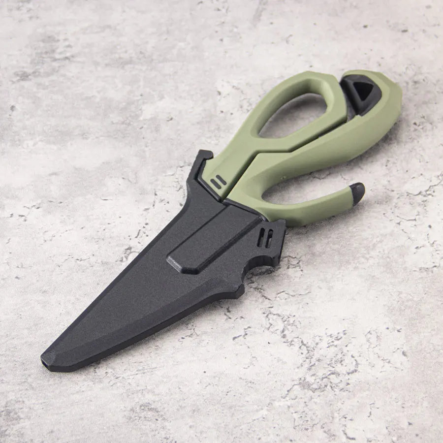 Multifunctional stainless steel detachable kitchen scissors, fishing scissors with fish bone remover, non-slip handle