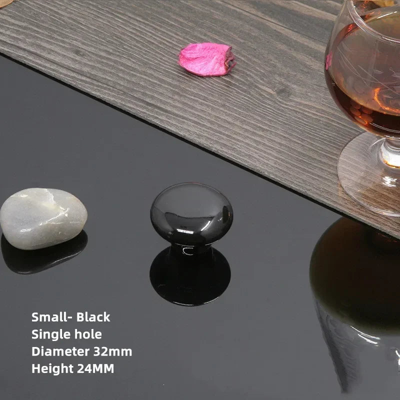 Colorful Ceramic Door Handles Round Cabinet Knobs Cupboard Drawer Wardrobe Pull Knob Furniture Candy Color Accessories