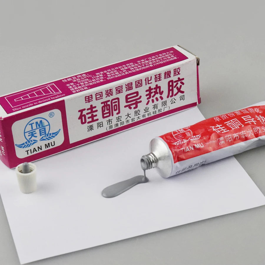 60g Grey White Silicone Thermal Conductive Adhesive Grease Seal Insulation Glue For Graphics Card Light Box LED Heat Dissipation