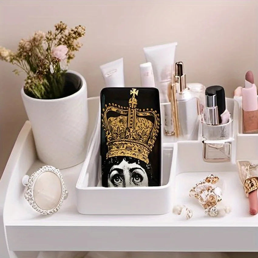 Commemorative tray crown jewelry storage tray Italian face ceramic tray wedding ring tray wall decoration wedding gift