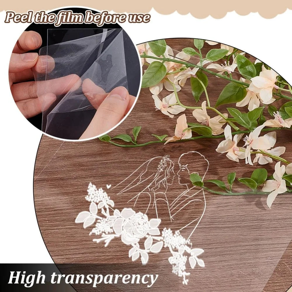 10 Sheets Clear PET Sheet 9.84 x 9.84 Inch Transparent 0.2mm Thin Plastic Sheets Thin Acrylic Panel for Crafts Picture Frames