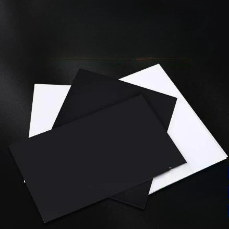1-30pcs White/Black PVC Plastic Sheet Hard Board Model Making Material Handmade Pad Panel Plate Thickness 0.2mm-1mm