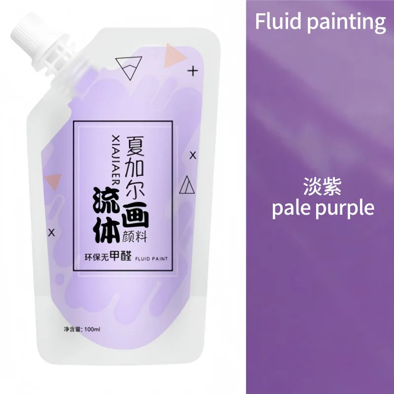 100ml/ Multi-colour xiajiaer Fluid Paint Acrylic paint Bag Violent Bear DIY decorative painting liquid liquid dye
