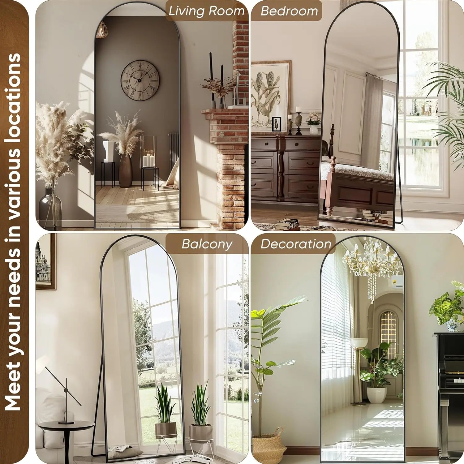 Full Length Mirror, 58"x18" Oversized Floor Mirror, Rectangular Full Body Mirror with Stand for Bedroom, Living Room, Cloakroom