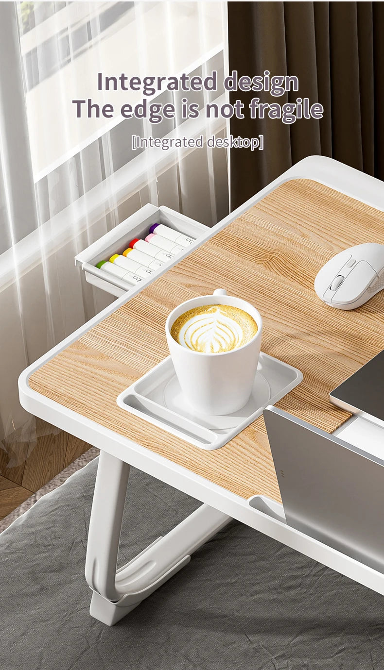 Foldable laptop desk, desktop lifting laptop rack, reading laptop desk, home breakfast tray office desk, study desk with drawers