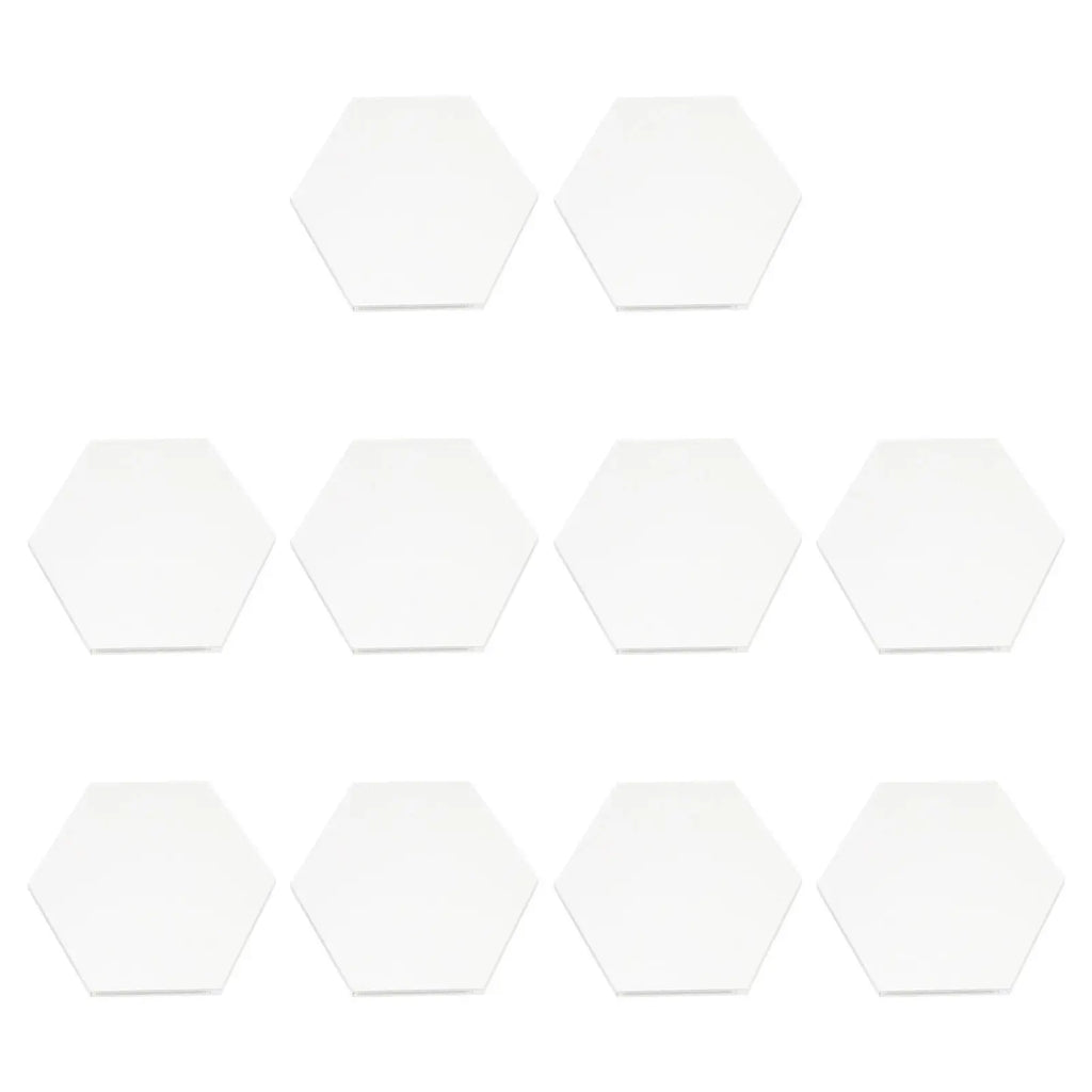 10Pcs Acrylic Plastic Sheet Transparent DIY Board for Painting Craft Decoration Handmade Hexagonal Panel Drawing Tool