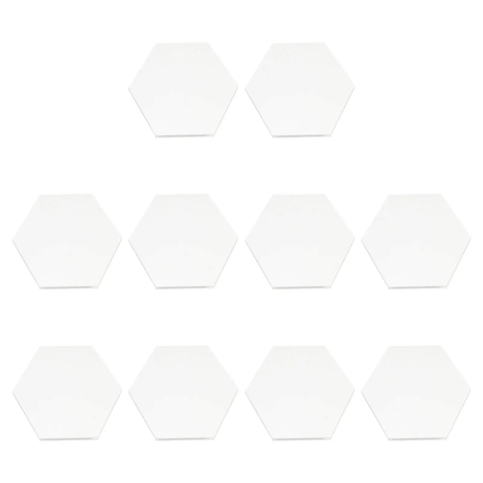 10Pcs Acrylic Plastic Sheet Transparent DIY Board for Painting Craft Decoration Handmade Hexagonal Panel Drawing Tool
