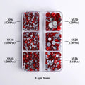 SS6-SS30 Boxed Glass Hotfix Crystal Mix Size Flatback Rhinestones Iron On Diamond Stones For Nail Art Crafts Dress Decoration