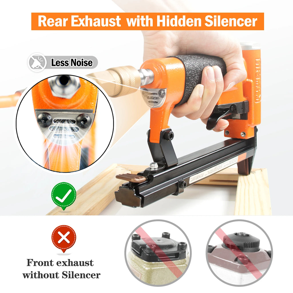 KAMSIN KN8016 Pneumatic Upholstery Stapler, 21GA, 80 Type, 1/2 Crown, Air Furniture Stapler, Fine Wire Staple Gun