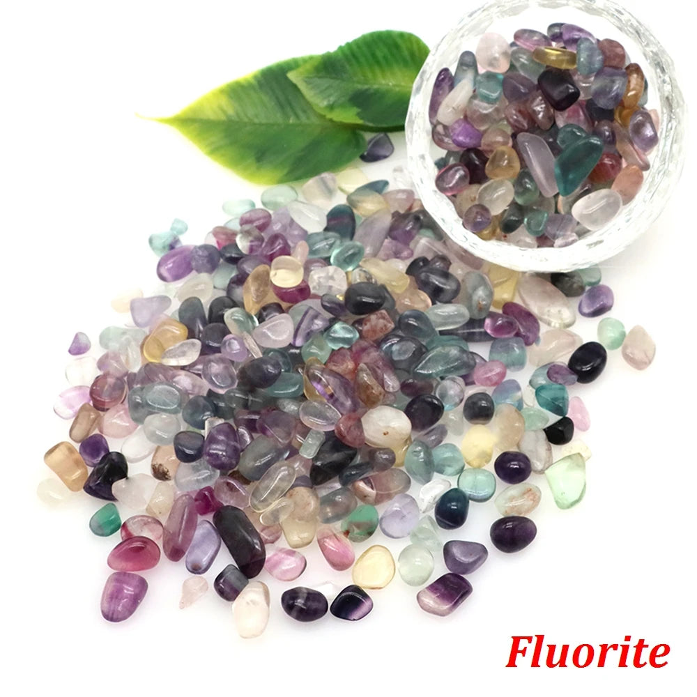 Natural Stone Tumbled Agate Gravel Crystals Chip Quartz Minerals Reiki Healing Specimen Gemstones Home Aquarium Decor DIY Crafts