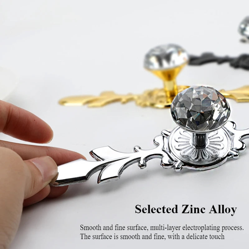Luxury Diamond Crystal Handles Knobs for Shoebox Cabinet Closet Door Drawers and Wardrobe Pulls Elegant and Durable Design