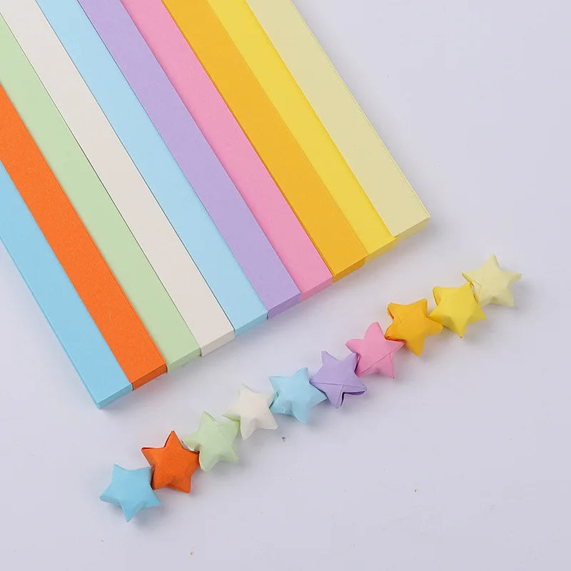 540Sheet Origami Stars Paper Strips27Colors Folding Paper Colorful Double Sided Lucky Star Origami DIY Hand Arts Make Home Decor