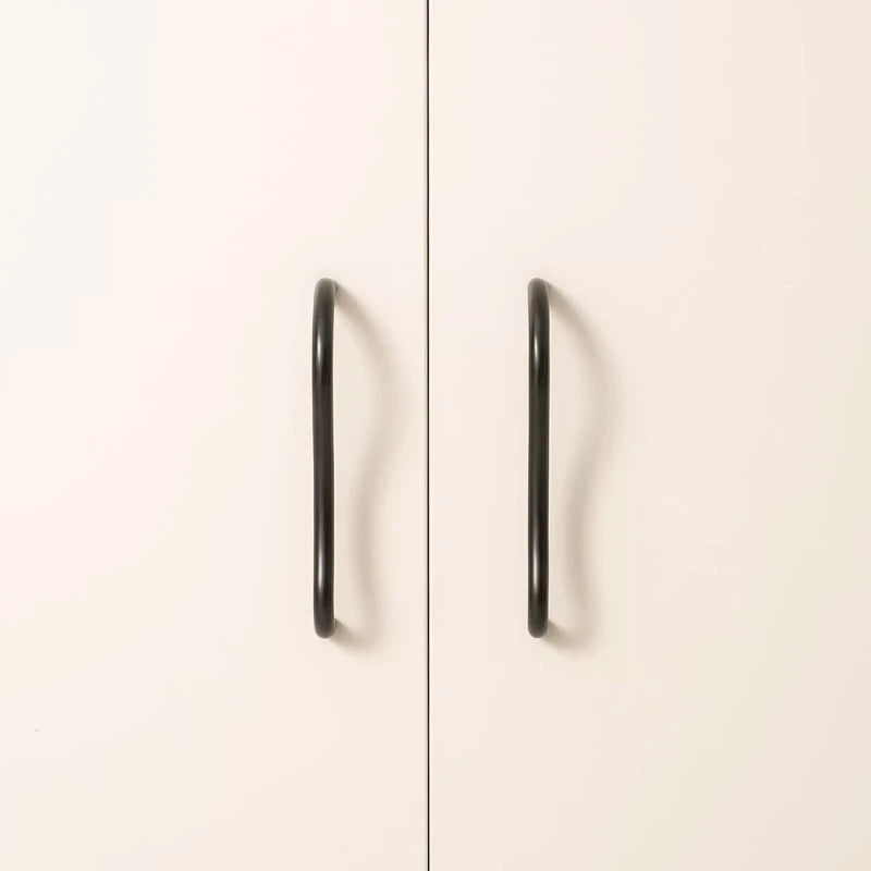 Brass Irregular Line Furniture Handles Bright Cupboard Wardrobe Dresser Drawer Cabinet Knobs Door Pulls T-Bar Decorative Knob