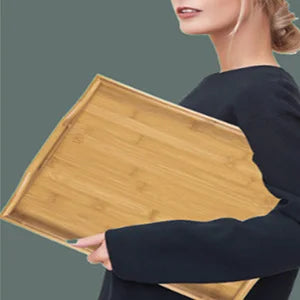 Bamboo Foldable Legs Tray Multi-functional Small Dining Table Tea Tray Movable Breakfast Tray For Desk Bed Counter Living Room