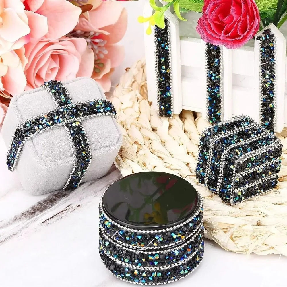 Self Adhesive Crystal Rhinestone Sticker DIY Sticker 1cm Width Diamond Ribbon Bling Crystal Crystal Roll Glitter