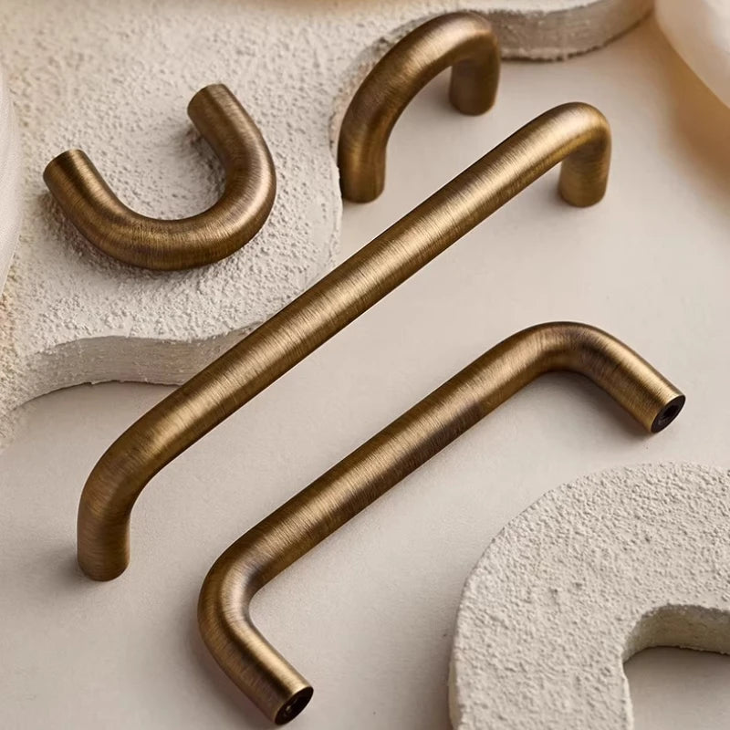 Minimalism Bronze Furniture Handles Wardrobe Pulls Kitchen Cupboard Cloakroom Bedside Small Cabinet Door Handle Decorative Knob