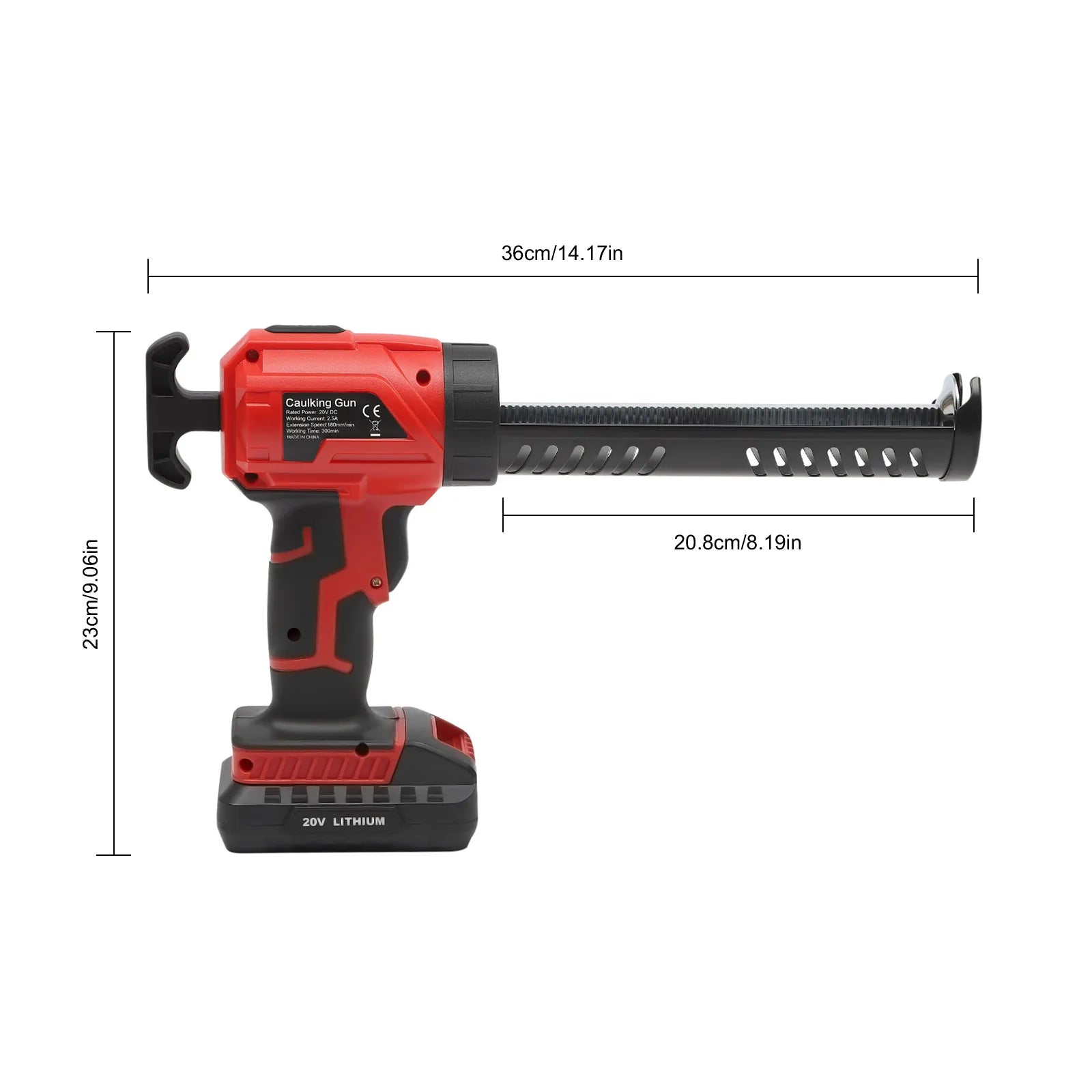 Electric Caulk Gun, 20V Max Cordless Caulking Gun with Battery, Adjustable Speed Glue Gun, Ideal for Caulking, Filling, Sealing