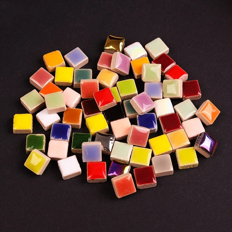 200g 1CM Mini Mosaic Tile Material DIY Ceramic Mosaic Tiles Stone Handmade Ornaments Tiles Wall Crafts Home Decoration