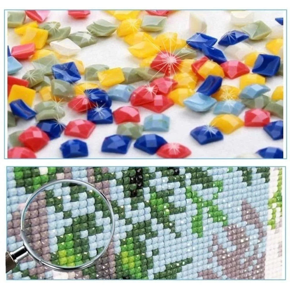 DIY Full Square Drill Rhinestone Diamond Painting White Angel Wings Handwork Art