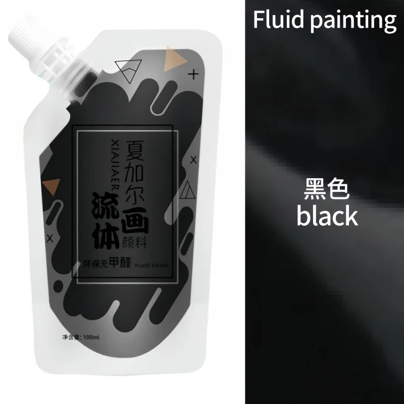 100ml/ Multi-colour xiajiaer Fluid Paint Acrylic paint Bag Violent Bear DIY decorative painting liquid liquid dye