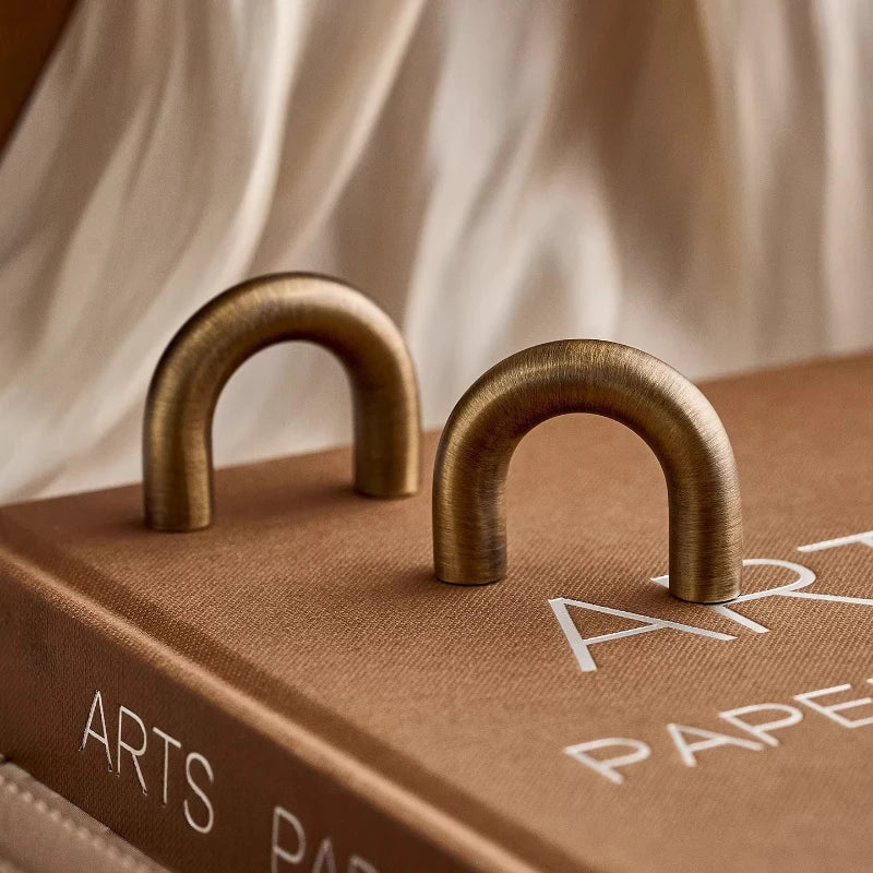 Minimalism Bronze Furniture Handles Wardrobe Pulls Kitchen Cupboard Cloakroom Bedside Small Cabinet Door Handle Decorative Knob