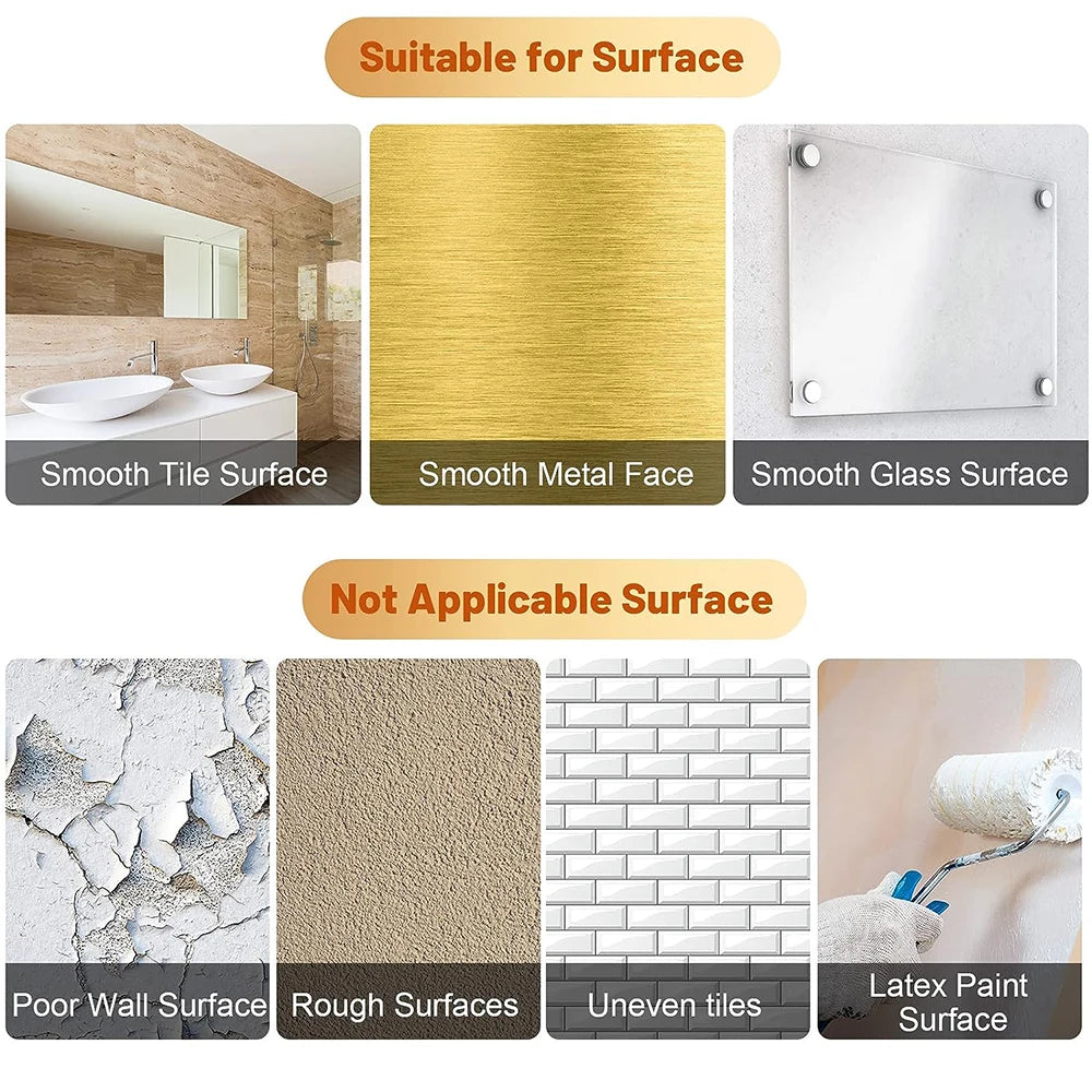 50M Self-Adhesive Tile Beauty Seam Sticker Tape 0.5/1cm Width Waterproof Gold Foil Lines Floor Wall Gap  Decor Seal Strip Tape