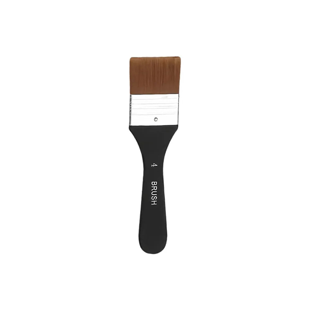 Paint Brush, Flat Bright Paint Brushes Craft Basecoating Paint Brushes with Wooden Handle for Acrylic, Oil, Watercolorercolor