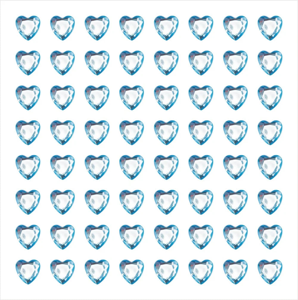 Bling Sparkly 3D Gem Acrylic Earrings Stickers Kids DIY Toys 6MM Self Adhesive Love Heart Rhinestone Crystal Stickers For Girls