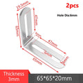 1/2Pcs Stainless Steel Angle Bracket Furniture Fastener 90 Degree Right Angle Corner Brace Joint Silver L Shape