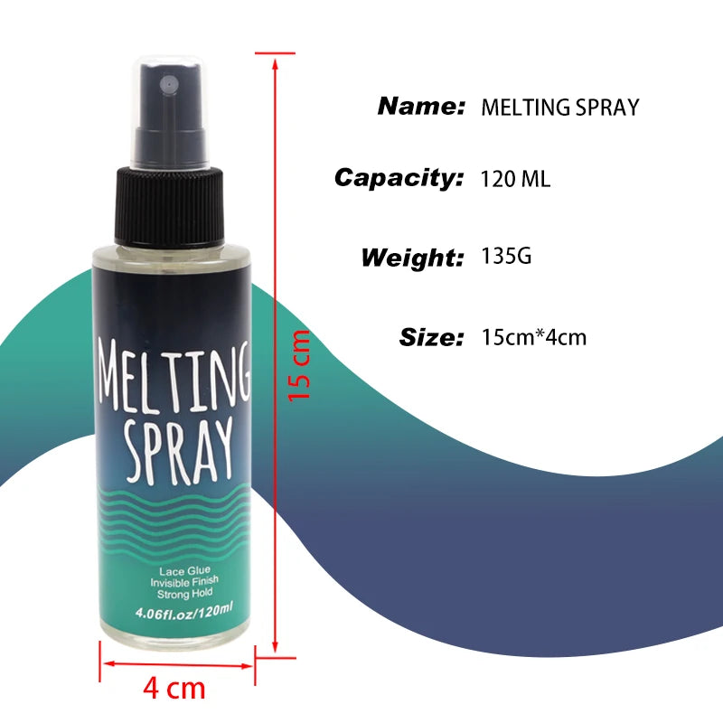 120Ml  Lace Bonding Adhesive Melting Spray For Lace Front Wig 3Pcs Wig Install Tools Soft 3Cm Lace Melting Band With Edge Brush