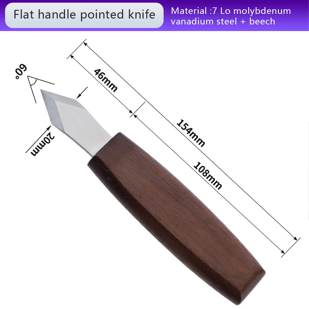 High Carbon Steel Marking Knife with Double Bevel Blade Wooden Handle for Precision Marking and Carving with Protective Sheath