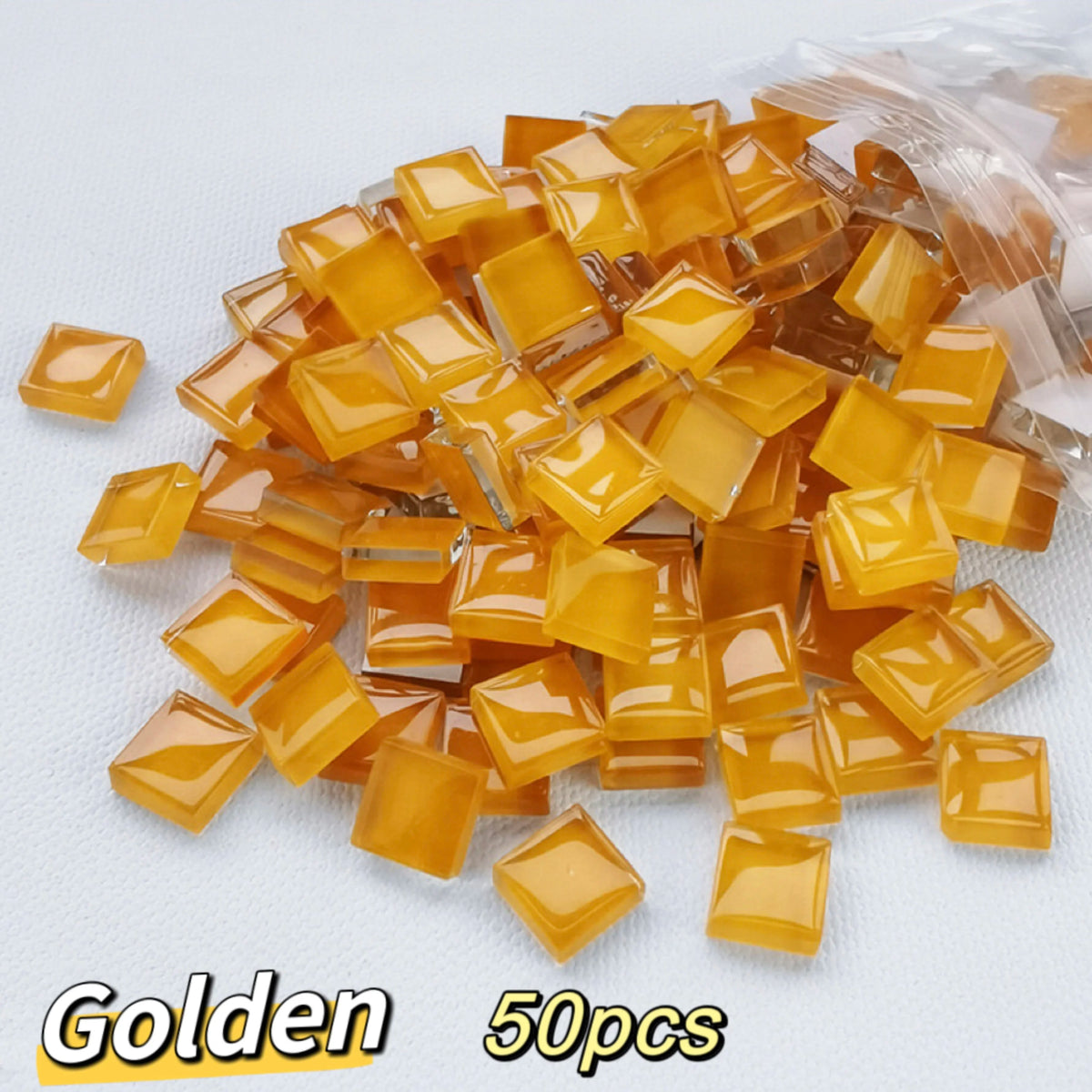 50pcs DIY Ceramic Mosaic Glass Tiles Handmade Mirror Decorative Ceramic Tile Wall Technology Colored Crystal Decorative Material