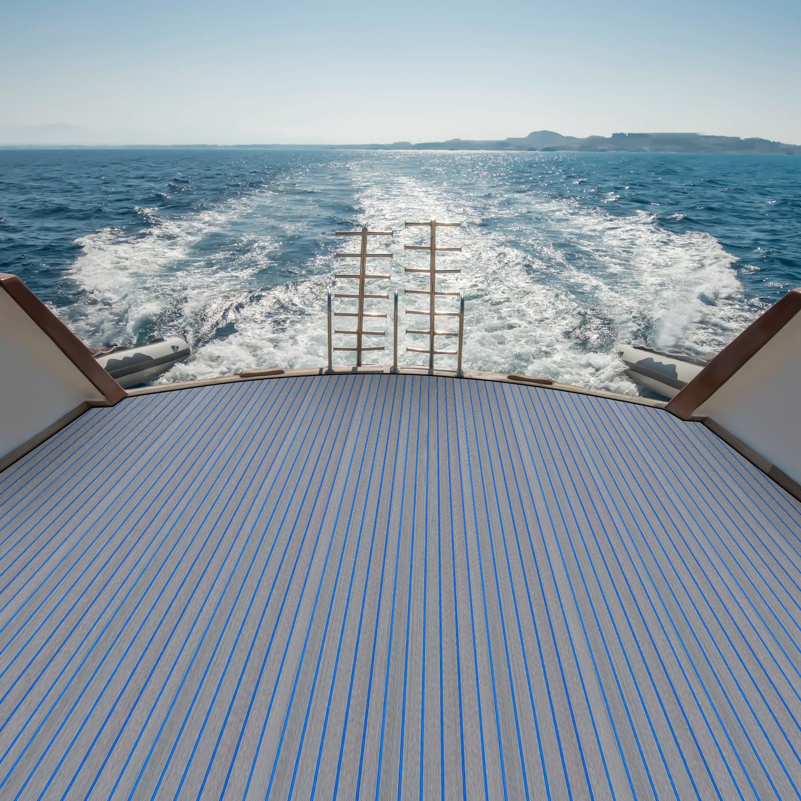 Boat Flooring EVA Foam Decking Sheet Faux Teak Marine Mat Non-Slip Self-Adhesive Flooring Material for RV Yacht 95 x 24inch