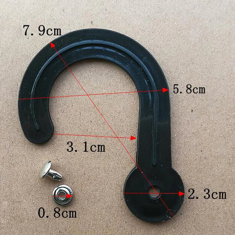 100pcs Big Plastic Header Hooks With Rivets Fabric Leather Sample Head Hanger Giant Hanging J-hook Secured Display Hooks