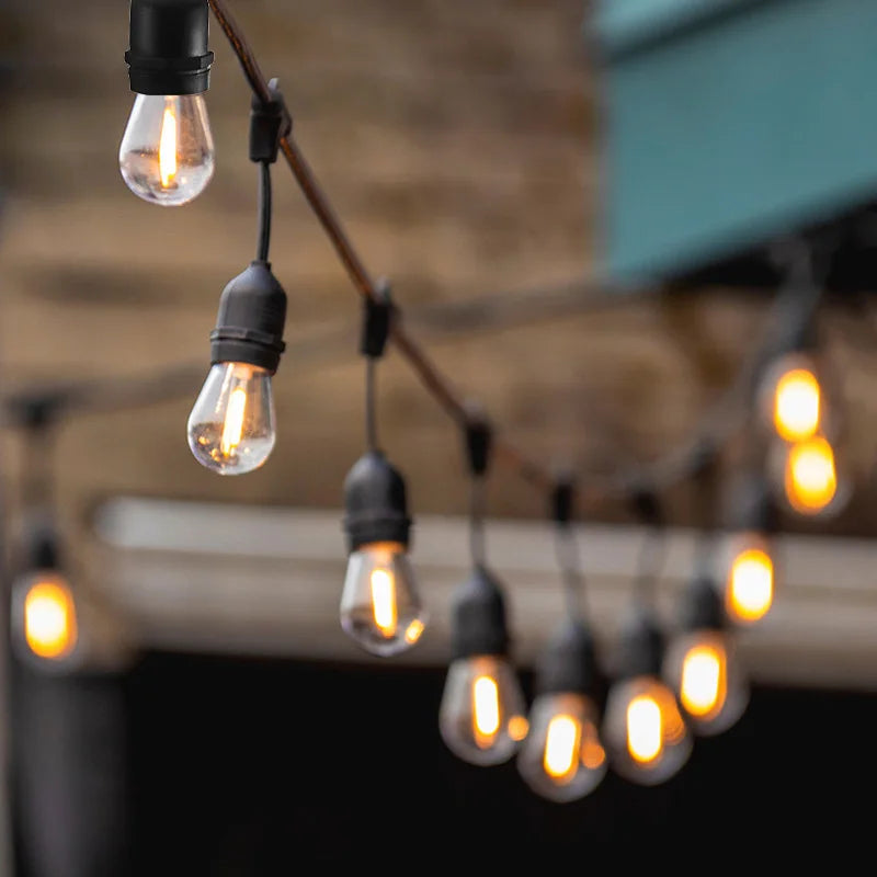 S14 Led String Lights Outdoor for Christmas Outside Patio Globe Shatterproof Bulbs garden garland wedding Decorative