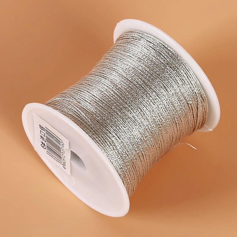 120 Meters Gold Plated Copper Wire DIY Jewelry Accessories 0.4MM Metal Wire For DIY Handmade Braided Jewelry Making Nylon Cord