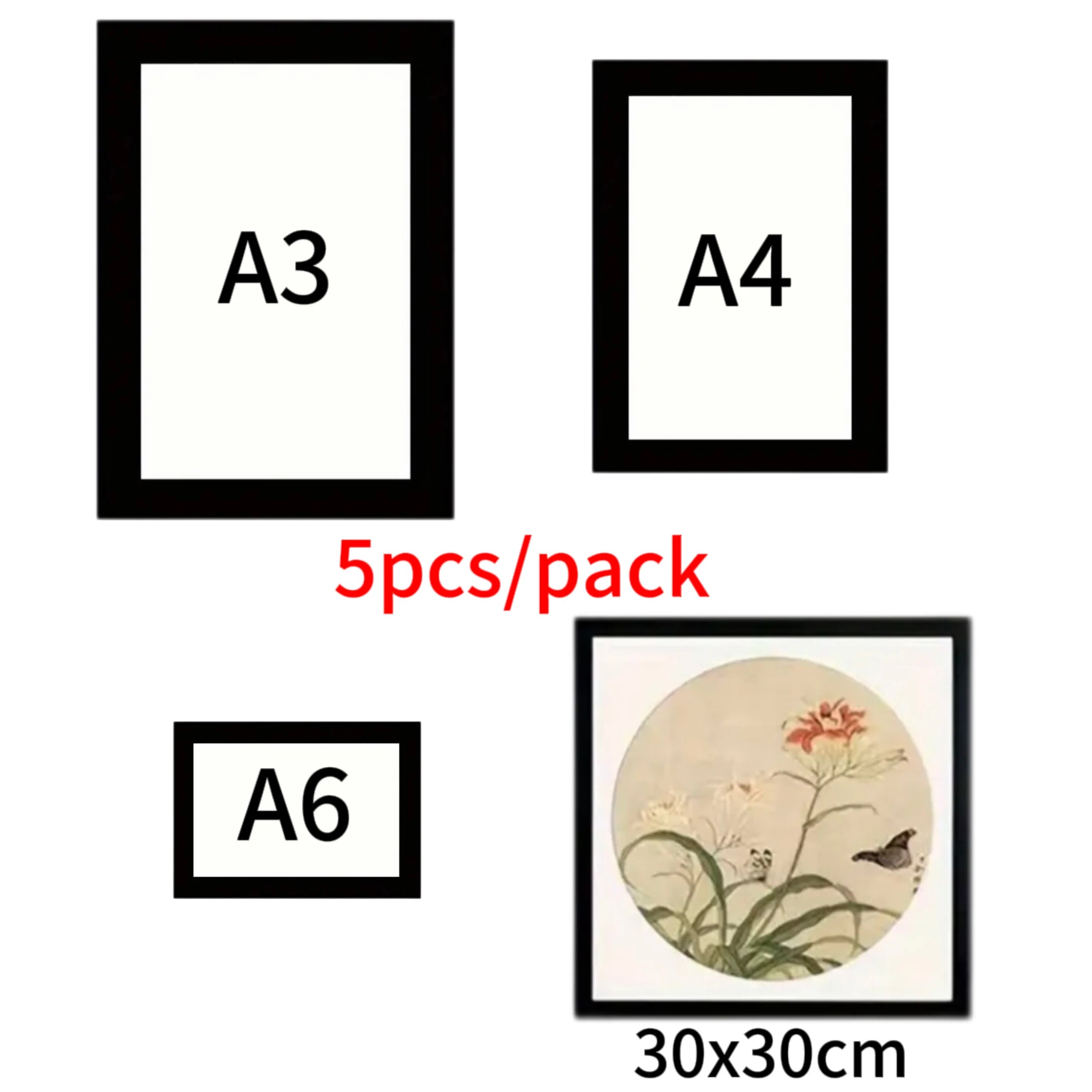 Magnetic Picture Frames Wall Kpop Photocard Holder Display Decor for Wall Window Office Advertise 5Pack A3/A4/A6/Square30x30cm